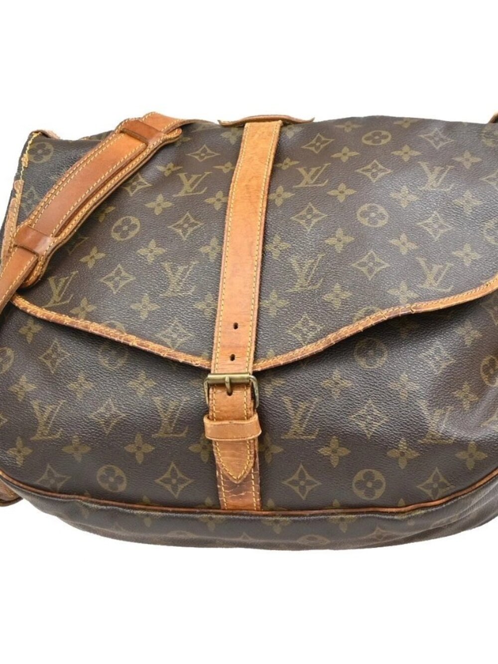 LOUIS VUITTON Saumur 35 Shoulder Bag Monogram Leather BN France M42254 36MA934